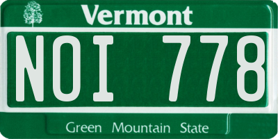 VT license plate NOI778