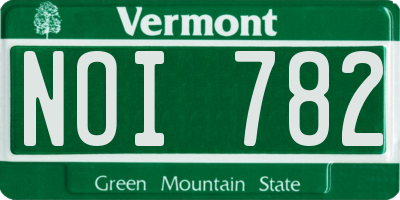 VT license plate NOI782