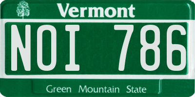 VT license plate NOI786