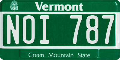 VT license plate NOI787