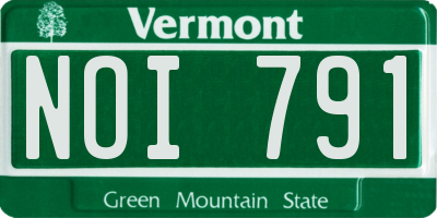 VT license plate NOI791