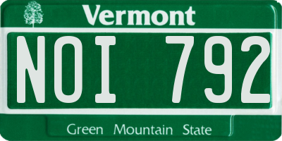 VT license plate NOI792