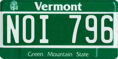 VT license plate NOI796
