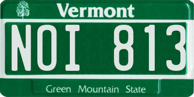 VT license plate NOI813