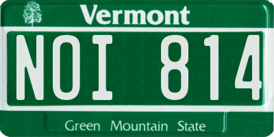 VT license plate NOI814