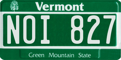 VT license plate NOI827