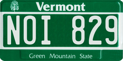 VT license plate NOI829