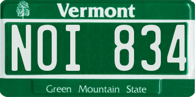 VT license plate NOI834