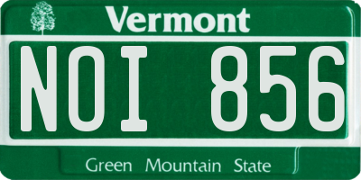 VT license plate NOI856