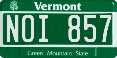 VT license plate NOI857