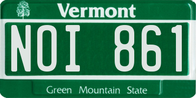 VT license plate NOI861