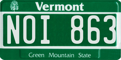 VT license plate NOI863