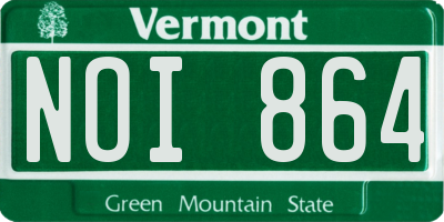 VT license plate NOI864