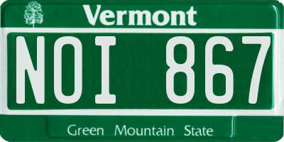 VT license plate NOI867