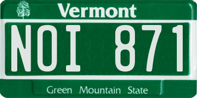 VT license plate NOI871