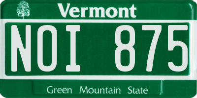 VT license plate NOI875
