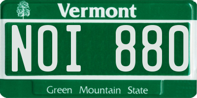 VT license plate NOI880
