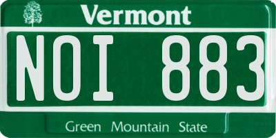 VT license plate NOI883