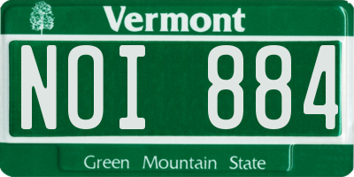 VT license plate NOI884