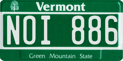 VT license plate NOI886