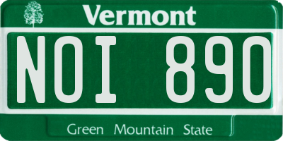 VT license plate NOI890