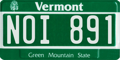 VT license plate NOI891