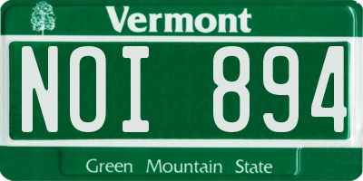 VT license plate NOI894