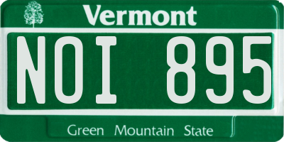 VT license plate NOI895