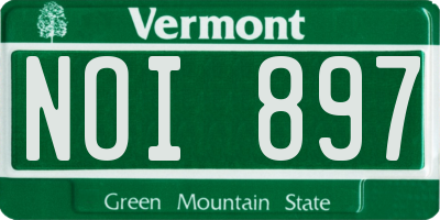 VT license plate NOI897