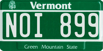 VT license plate NOI899