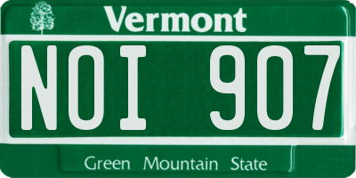 VT license plate NOI907