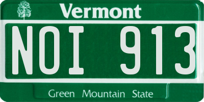 VT license plate NOI913