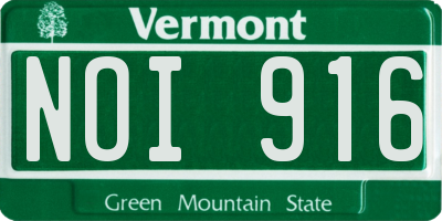VT license plate NOI916