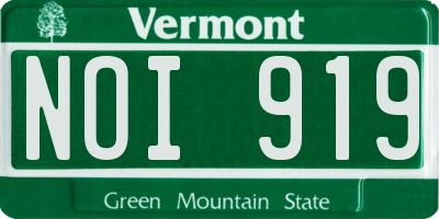 VT license plate NOI919