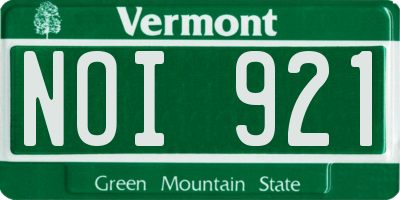 VT license plate NOI921