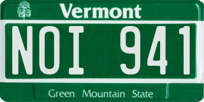 VT license plate NOI941