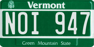 VT license plate NOI947