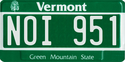 VT license plate NOI951