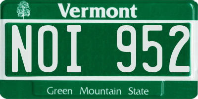 VT license plate NOI952