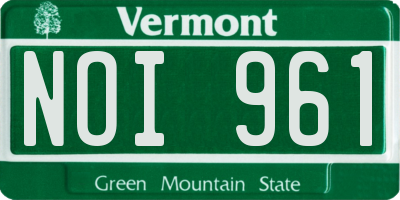 VT license plate NOI961