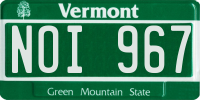 VT license plate NOI967