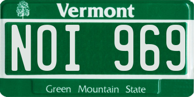 VT license plate NOI969