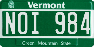 VT license plate NOI984