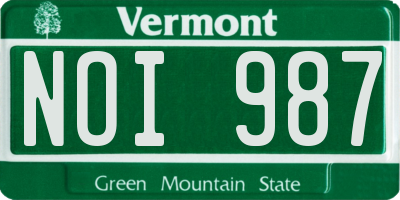 VT license plate NOI987