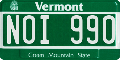VT license plate NOI990