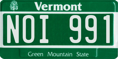 VT license plate NOI991