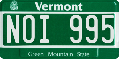 VT license plate NOI995