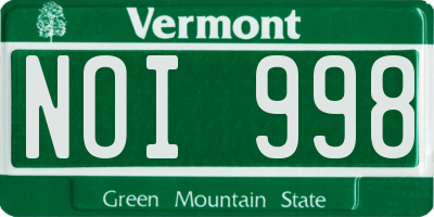 VT license plate NOI998