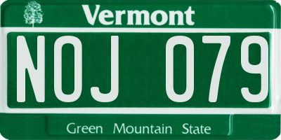 VT license plate NOJ079