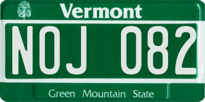VT license plate NOJ082